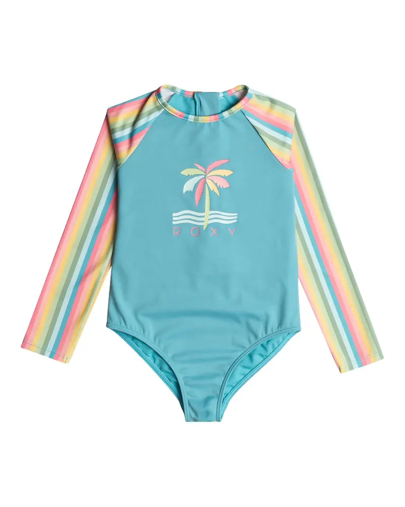 Roxy Rainbow Stripe One-Piece Bikini For Girls 1