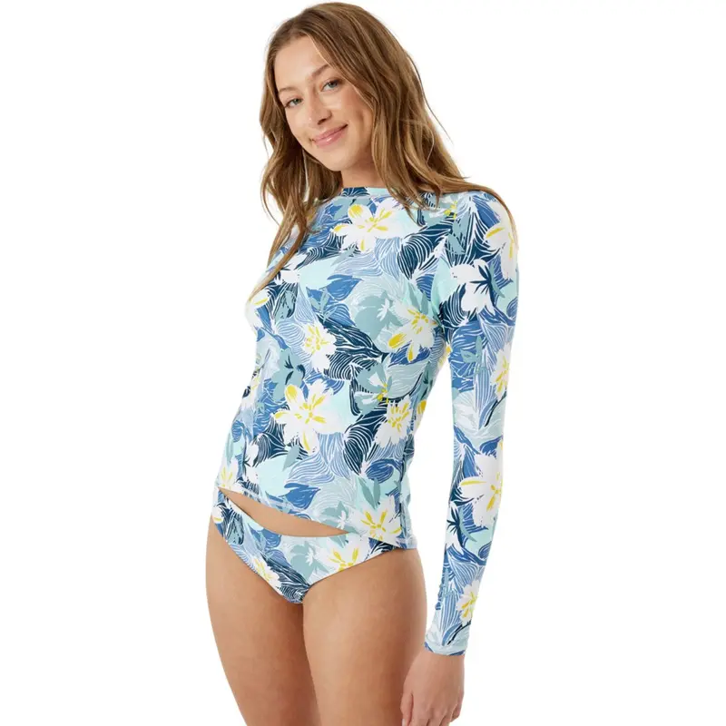 Roxy Sea Skippin Long-Sleeve Rashguard – Uv Protection 5