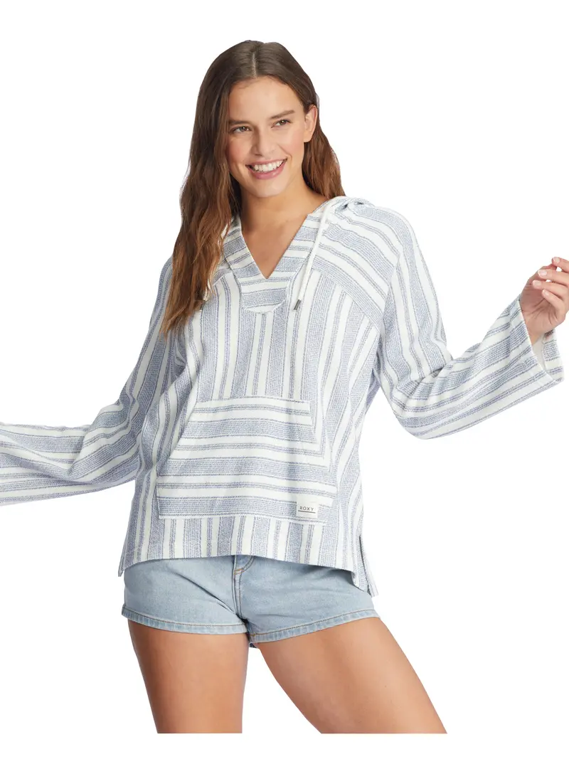 Roxy Wild & Free Open-Knit Poncho – Effortless Beach Cover-Up 1