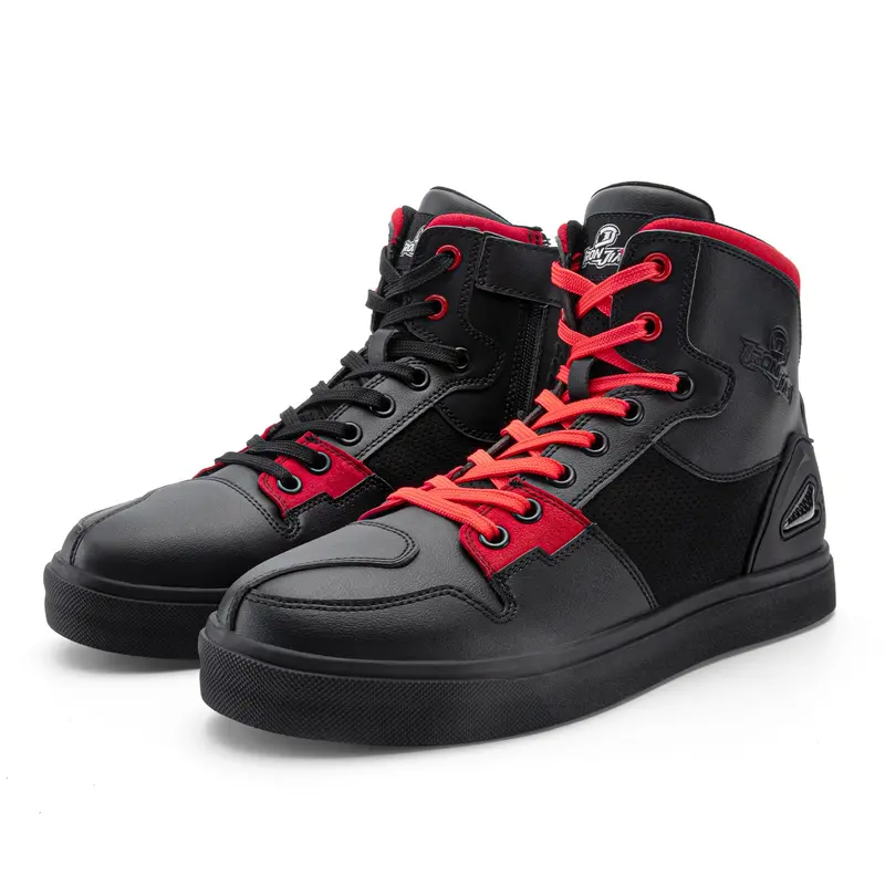 Rugged Rubber-Sole Motorcycle Safety Shoes – Xz005 1