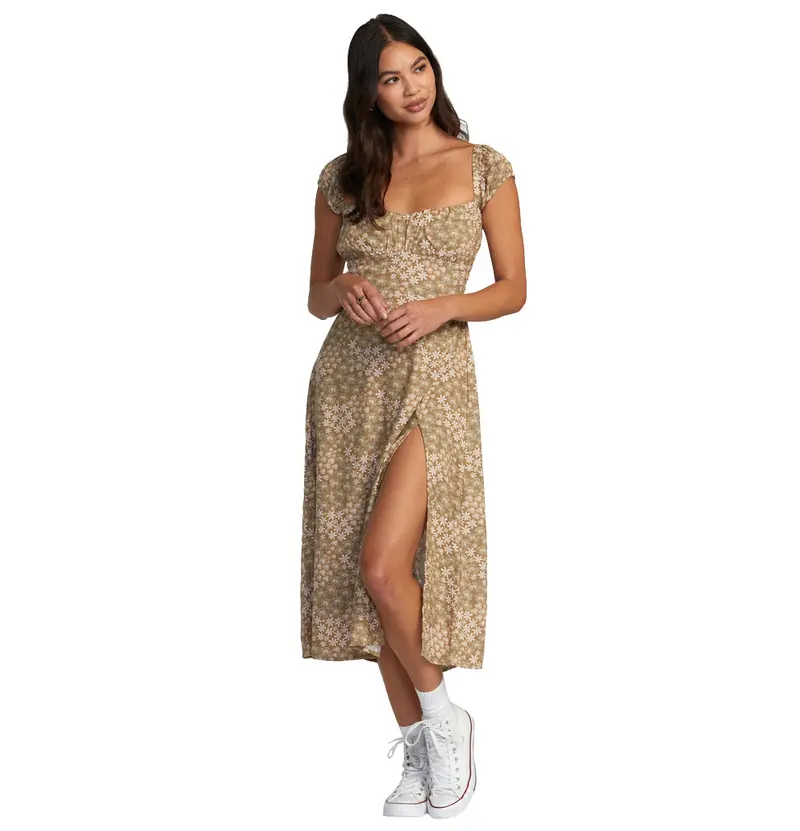 Rvca Ava Flowy Midi Dress 1