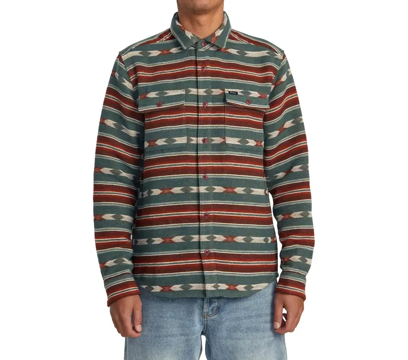 Rvca Blanket Long Sleeve Woven Shirt 1