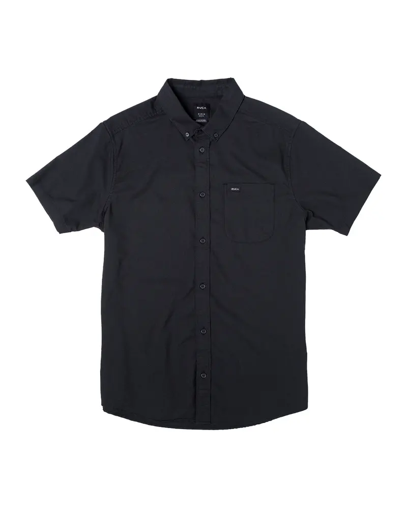 Rvca That'Ll Do Stretch Cotton Button-Up Shirt 1