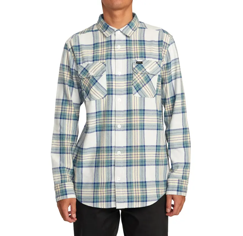 Rvca That'Ll Work Flannel Long-Sleeve Shirt 1