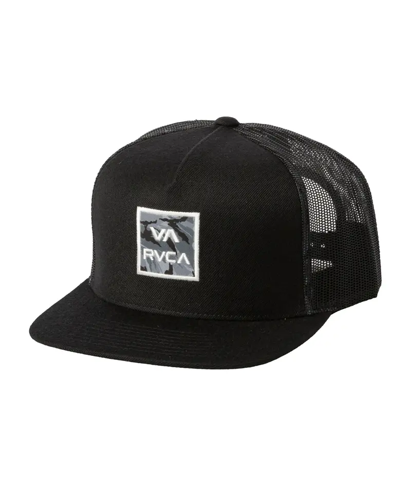 Rvca Va All The Way Print Trucker Cap 1