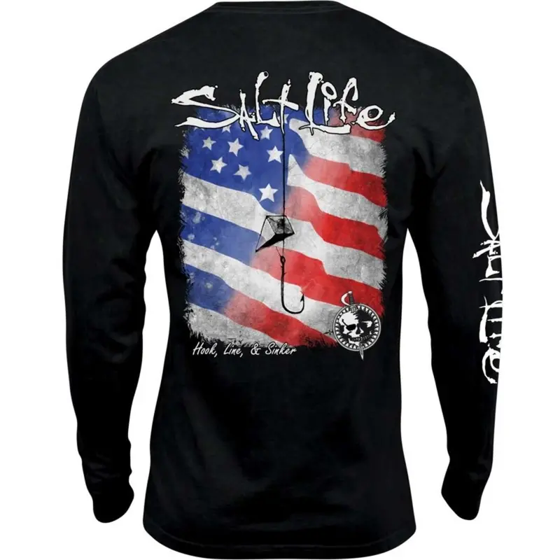 Salt Life Hook Line And Sinker Long Sleeve Pocket T-Shirt 1