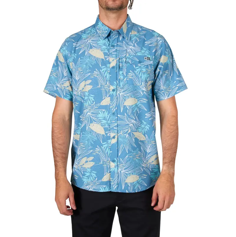 Salty Crew Feeding Frenzy Uv-Protective Woven Shirt 1