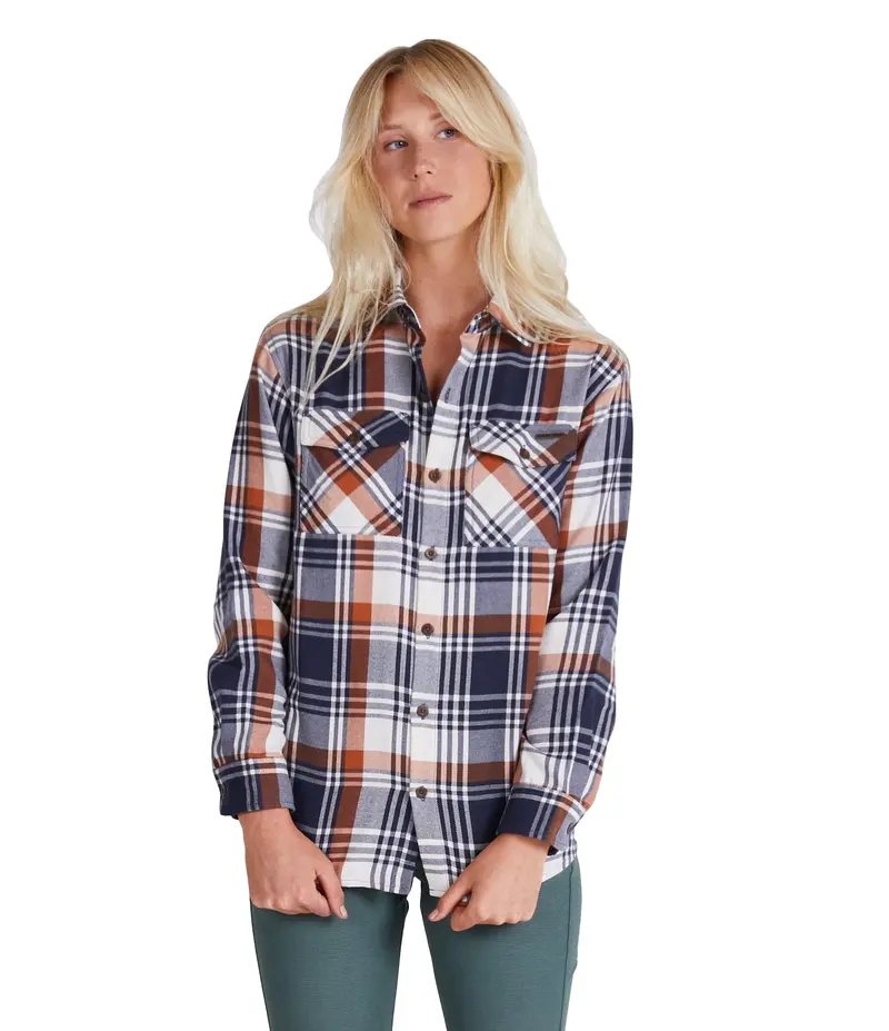 Salty Crew Long Haul Plaid Flannel Shirt 1