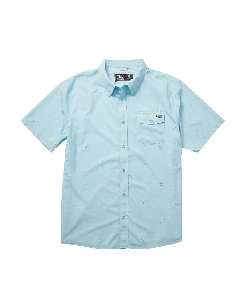 Salty Crew Sailfin Perf Woven Short-Sleeve Shirt 1