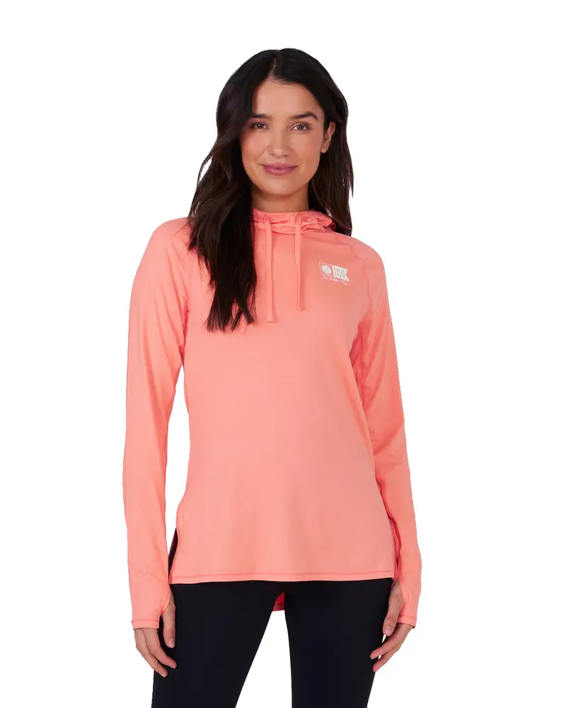 Salty Crew Thrill Seekers Hooded Sunshirt – Sunrise Coral (Xs) 1