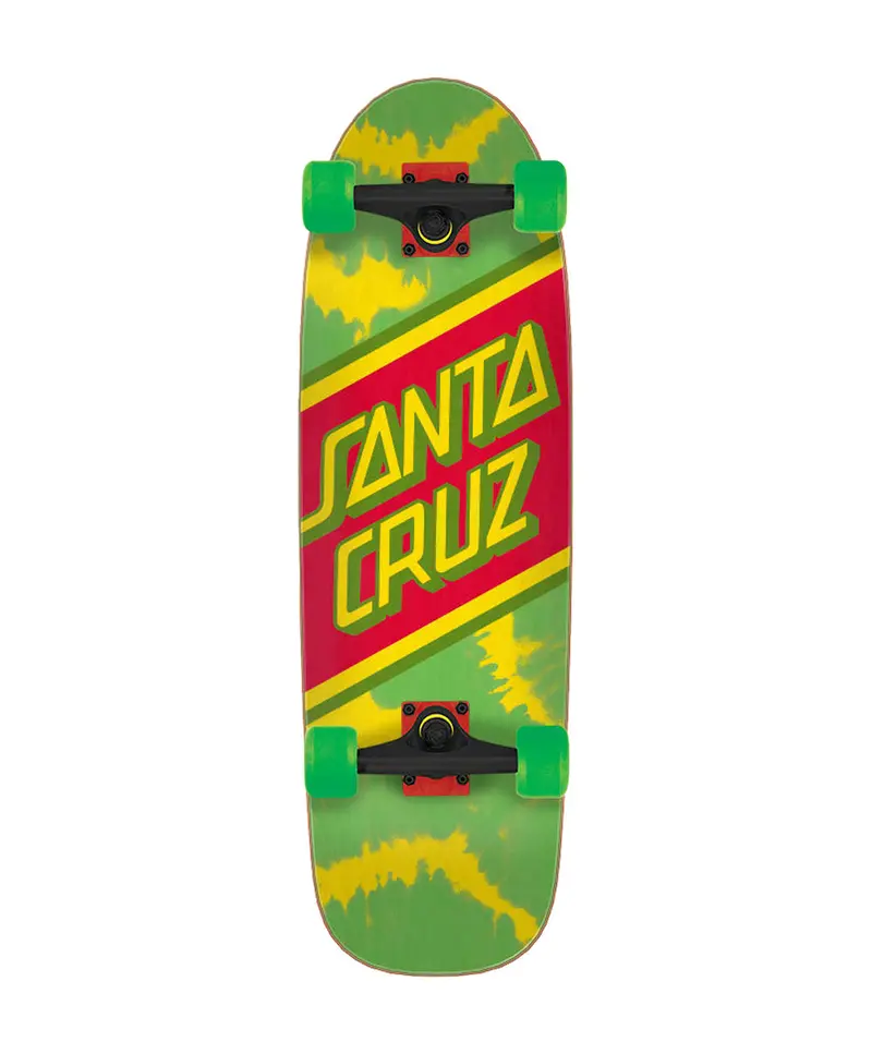 Santa Cruz Rasta Tie-Dye Cruzer Skateboard Deck 1