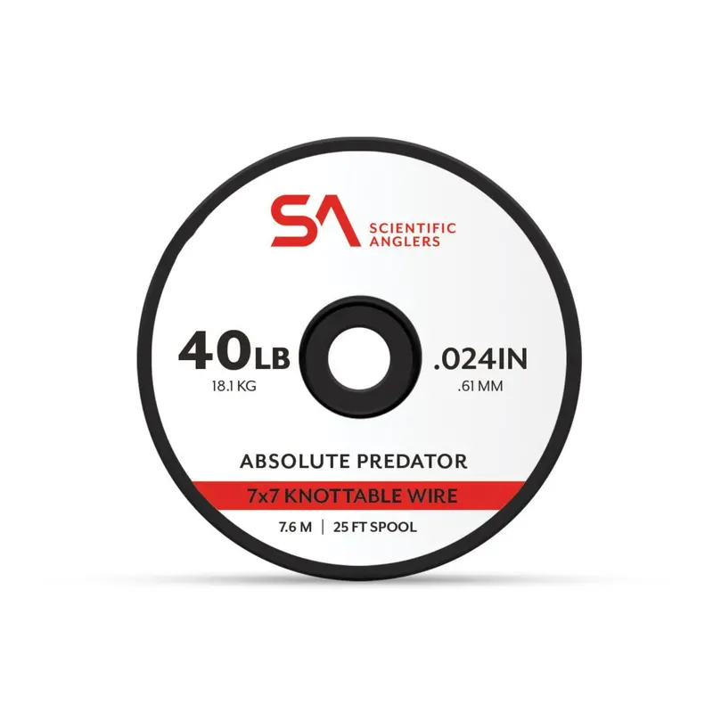 Scientific Anglers Predator 7X7 Knottable Stainless Wire – Tooth-Resistant Leader Core 1