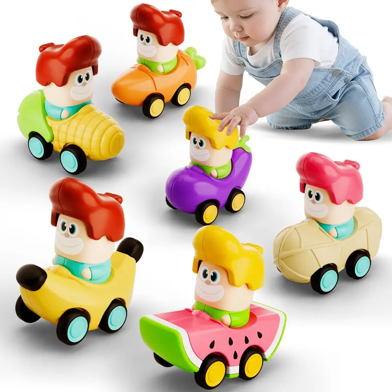 Six-Piece Press-And-Go Vehicle Toy Set For Little Hands 1