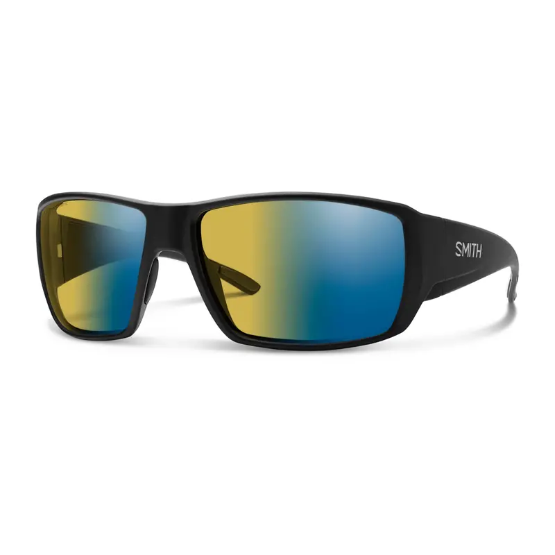 Smith Guide’S Choice Sunglasses – Matte Black Frame With Chromapop Polarchromic Yellow/Blue Mirror Lenses 1