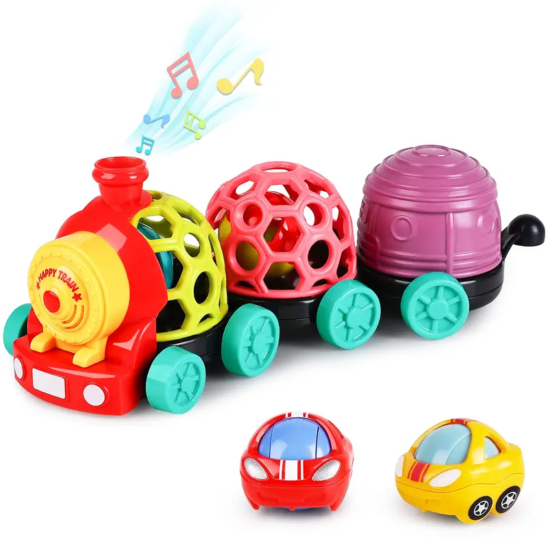 Soft Musical Train Rattle – Gentle Sound & Texture Toy For Babies 1