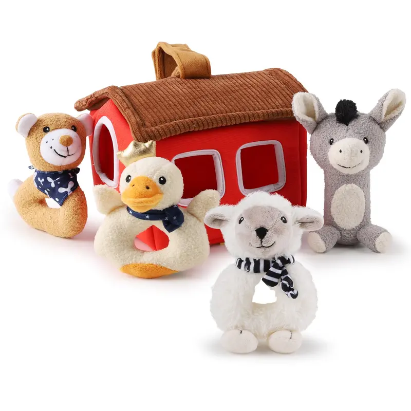 Soft Plush Newborn Rattles With Gentle Jingle – Fabric Infant Toy 1