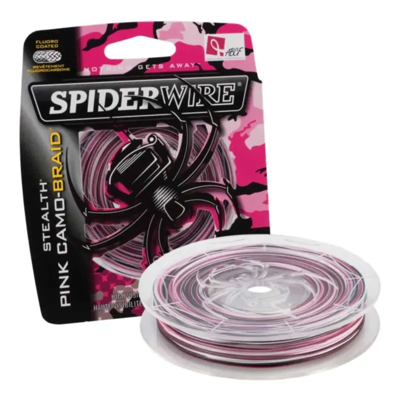 Spiderwire Stealth Pink Camo Braided Fishing Line – Low-Visibility, High-Strength Braid For Stealthy Presentations 1