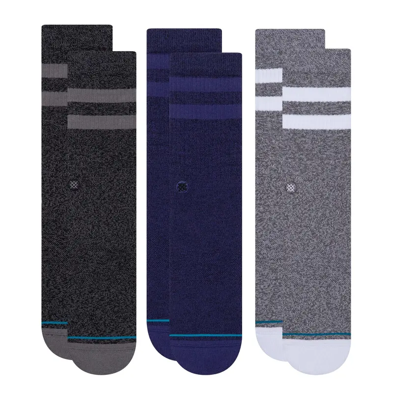 Stance Joven 3-Pack Men’S Crew Socks – Stylish Multi-Design Cotton Blend Set 1