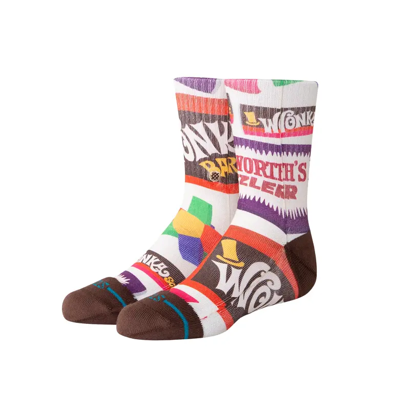 Stance Wonka Bars Crew Sock – Fun Chocolate Bar Pattern & Cushioned Comfort 1