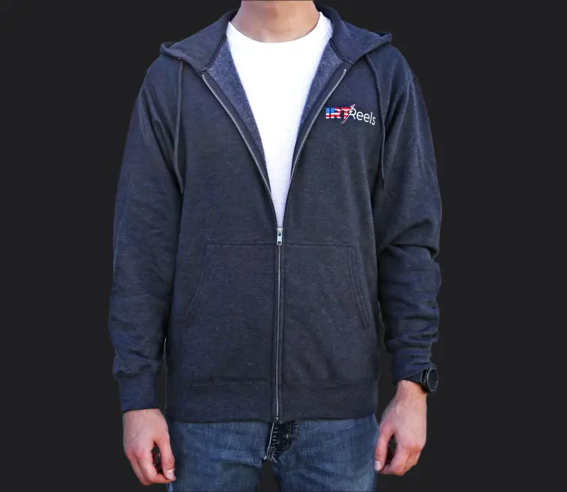 Stars And Stripes Heather Gray Full-Zip Hoodie 1
