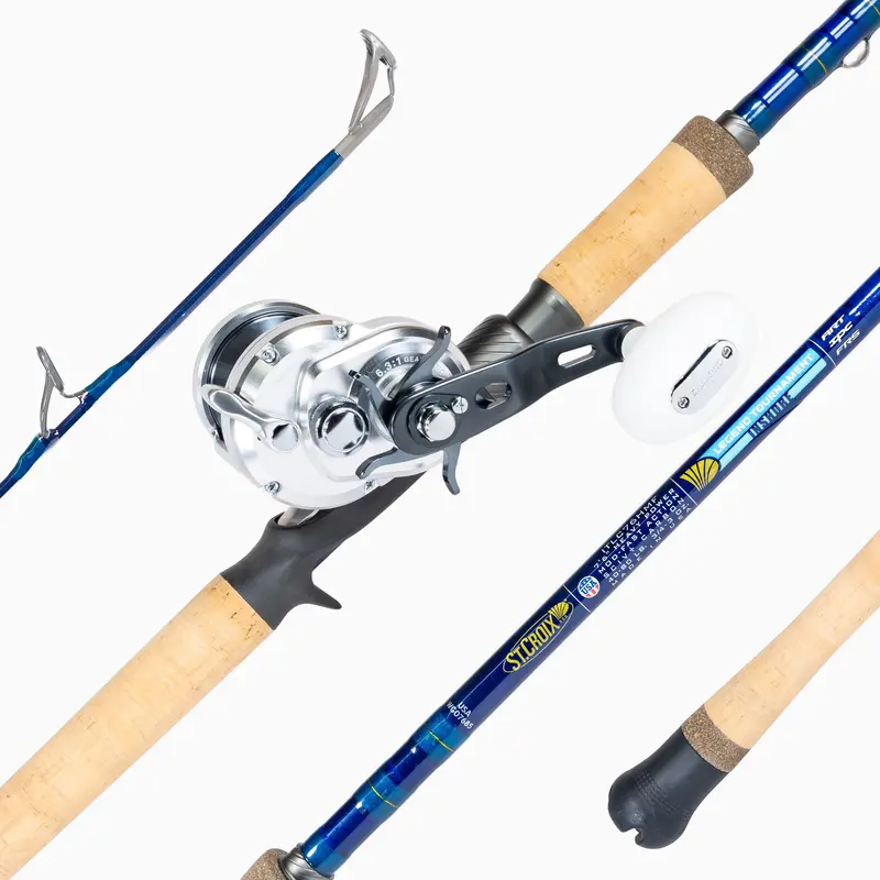 Striped Bass Live Bait Rod Combo – 7'6" Performance Boat Setup 1