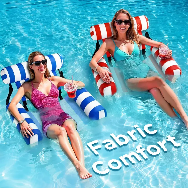 Striped Inflatable Pool Lounge Chair For Adults 1