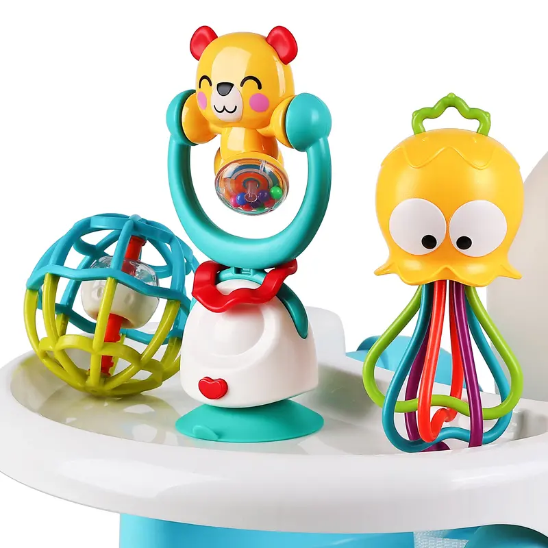 Suction Cup High Chair Toys – Secure, Washable Infant Entertainment For Mealtimes 1