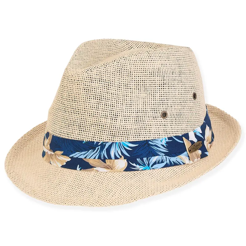 Sun N' Sand Paper Straw Fedora – 2-Inch Brim Design 1