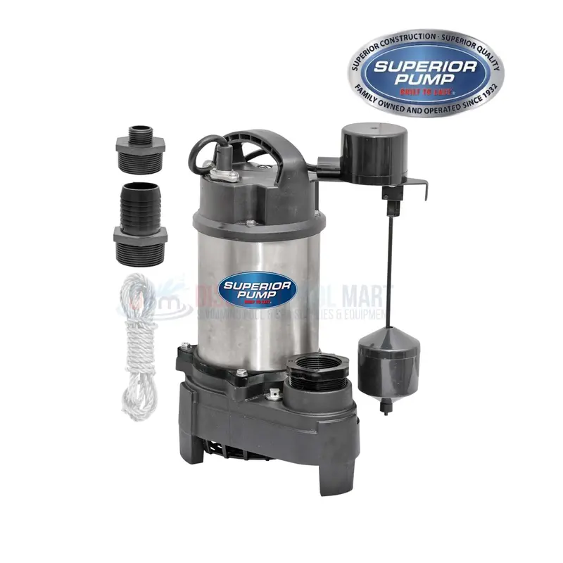 Superior Pump 1 Hp Submersible Sump Pump – 5160 Gph Flow Rate 1