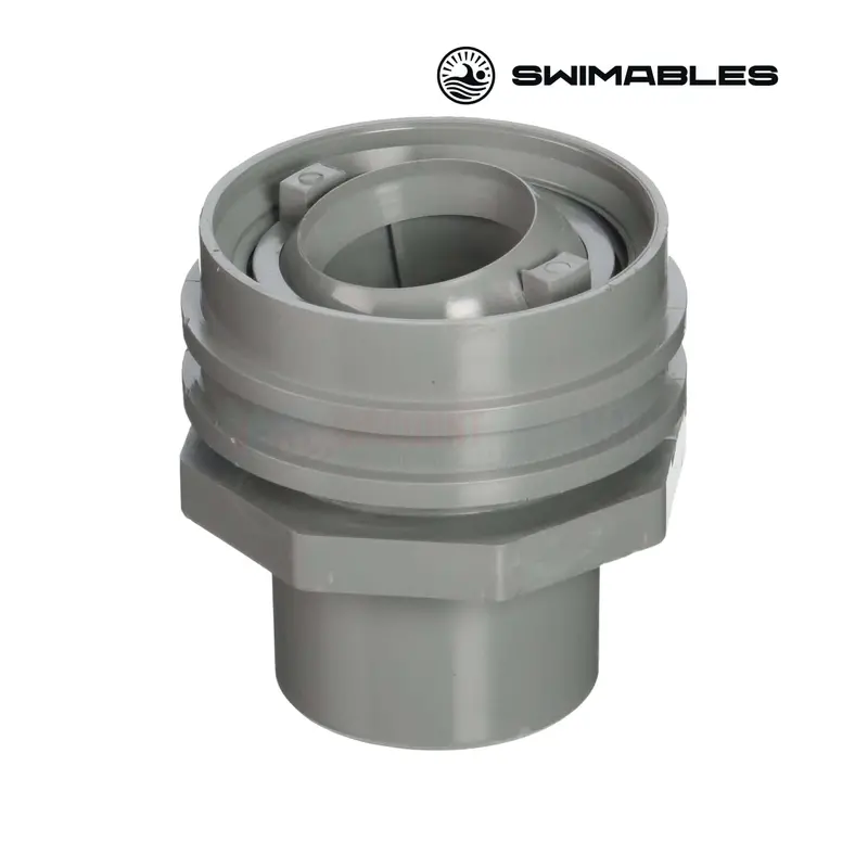 Swimables Gray Flush-Mount Return Fitting – 1" Socket To 1" Eyeball 1