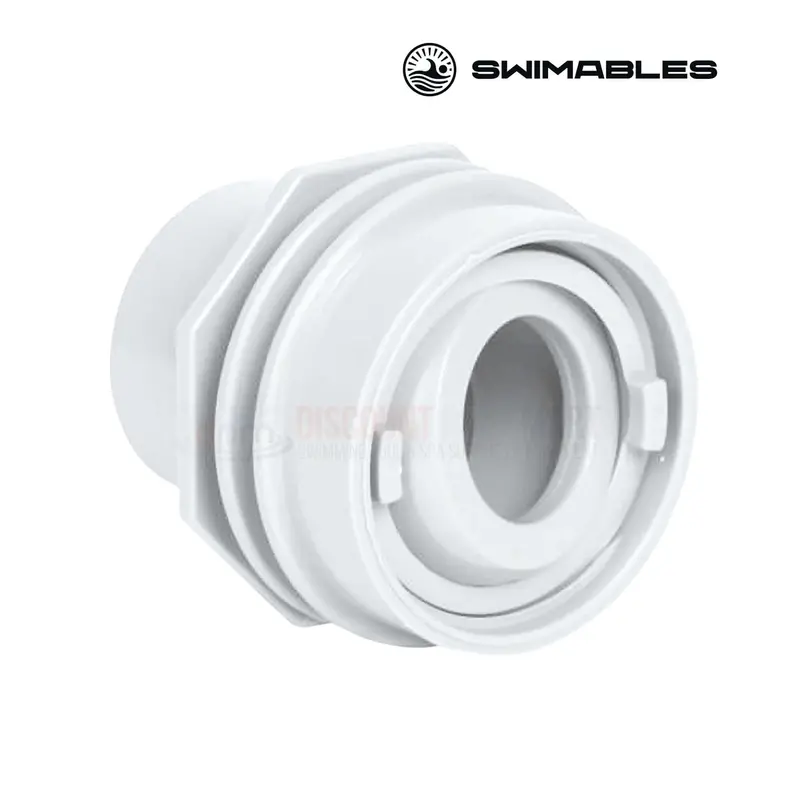 Swimables White Flush-Mount Return Fitting – 1" Socket To 1" Eyeball 1