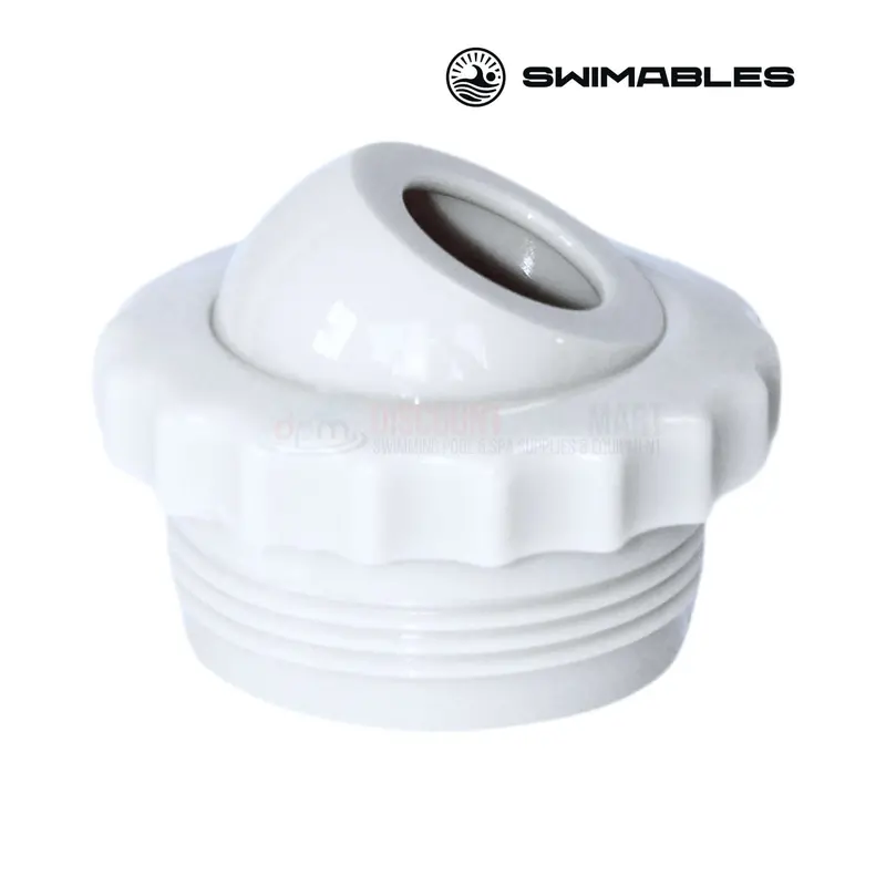 Swimables White Threaded Directional Eyeball Fitting (0.75" × 1.5") – Sw-30-830 1