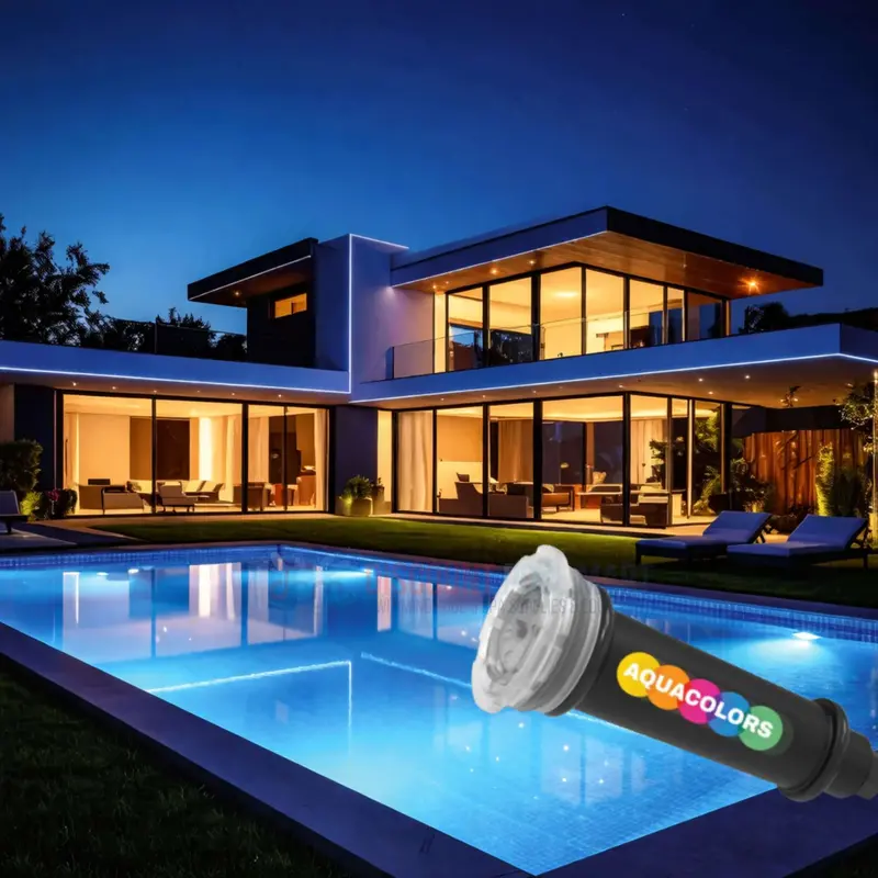 Swimsense Aqua-Colors 2-Inch Submersible Pool Lights – Includes 100-Foot Power Cord 1