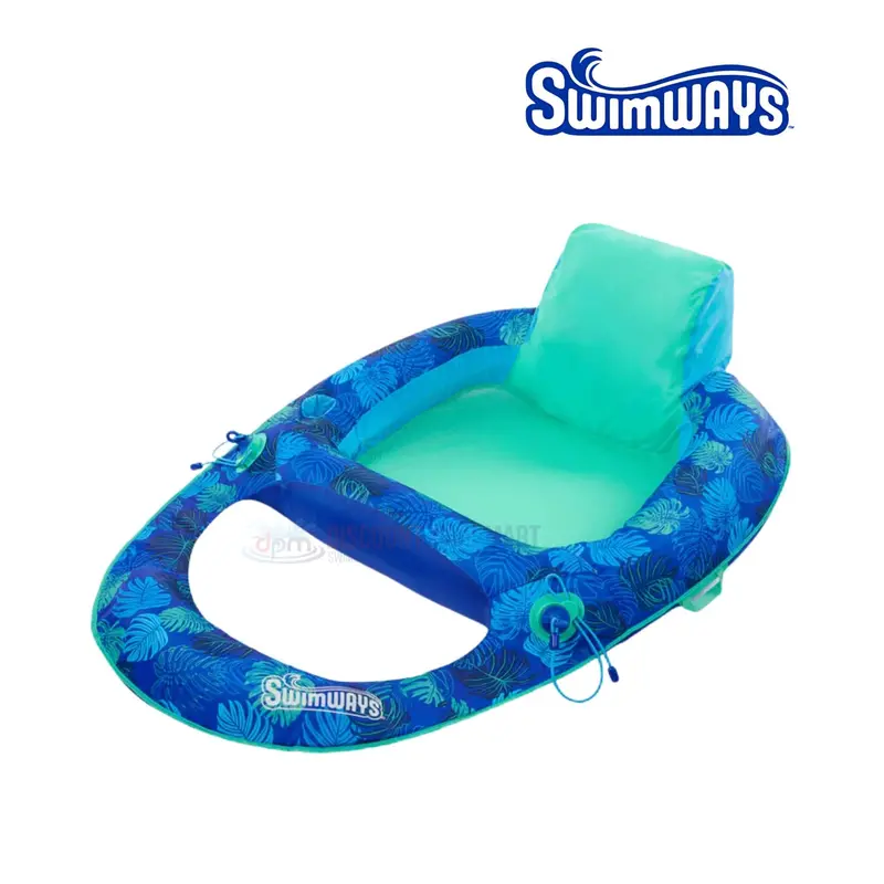 Swimways Elite Spring Float Recliner – Ergonomic Pool Lounge Chair 1