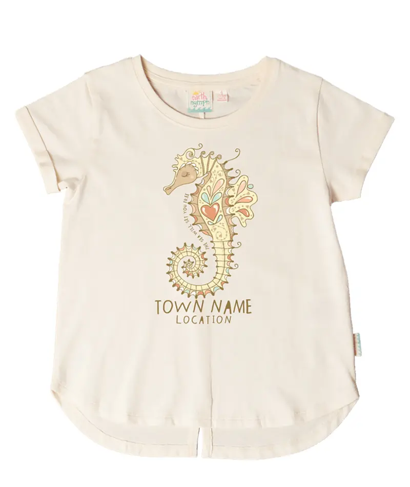 Tank Stream Seahorse Print Girls' Freedom Fit T-Shirt 1