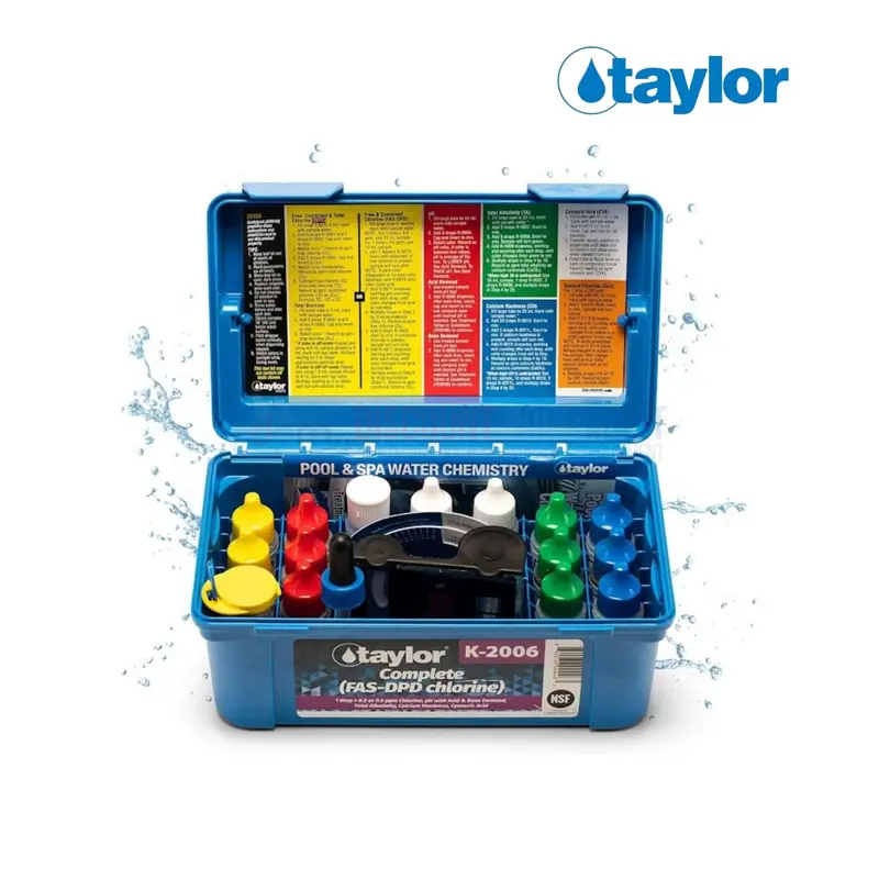Taylor K-2006 Fas-Dpd Chlorine Test Kit For Pools: Chlorine, Ph, Total Alkalinity, Calcium Hardness, And Cyanuric Acid 1
