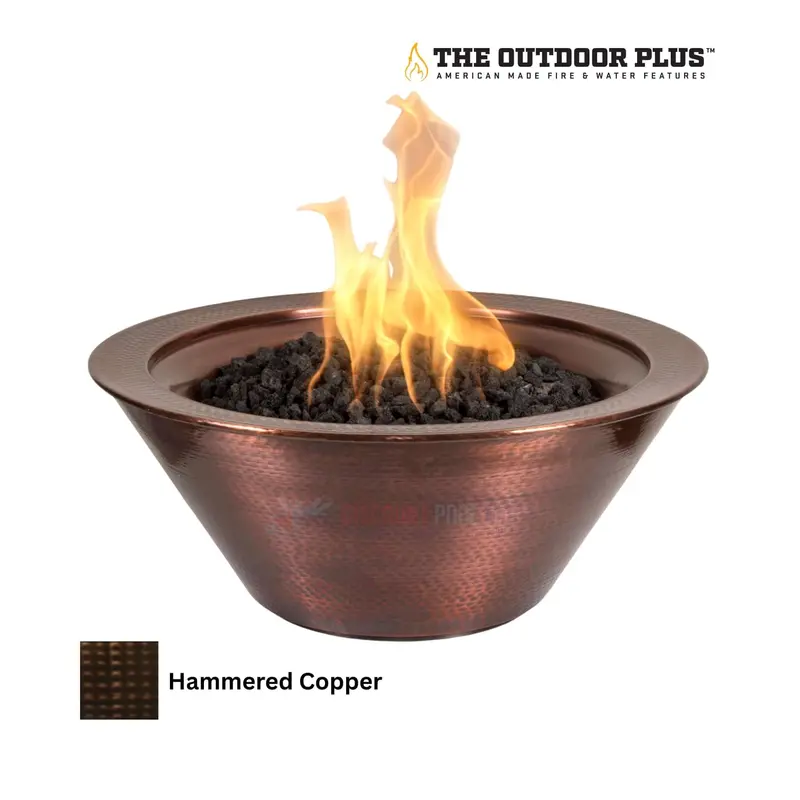 The Outdoor Plus Cazo Fire-Only Bowl – Hammered Patina Copper 1
