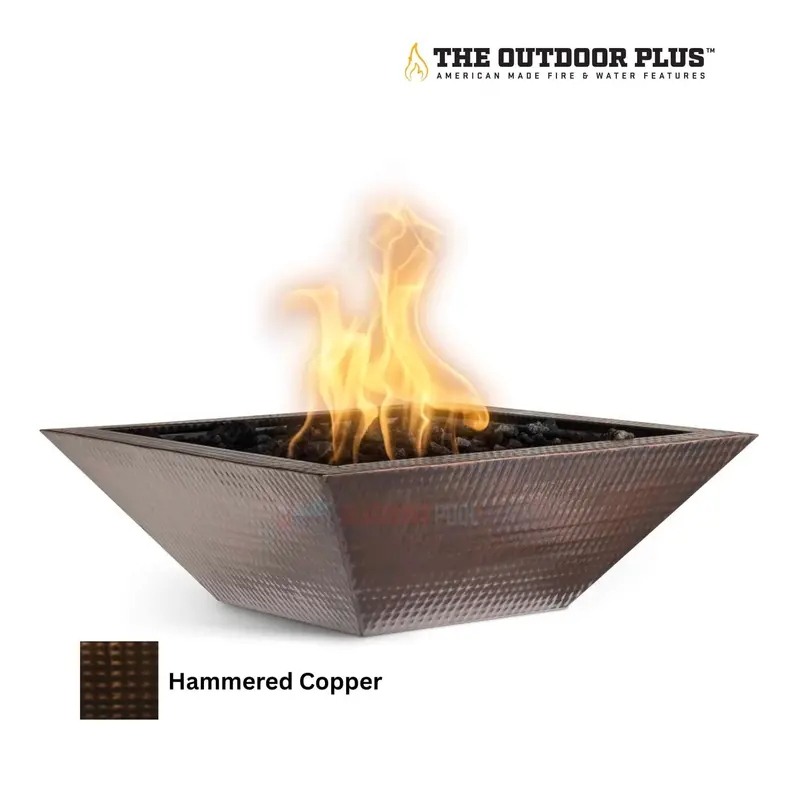 The Outdoor Plus Maya Fire-Only Bowl – Hammered Patina Copper 1
