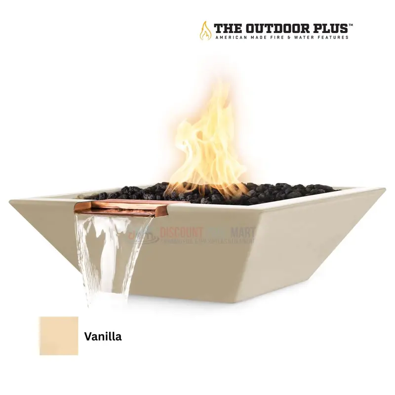 The Outdoor Plus Maya Fire & Water Bowl – Gfrc Concrete Finish 1