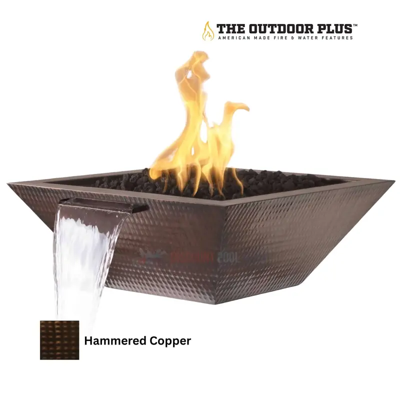 The Outdoor Plus Maya Fire & Water Bowl – Hammered Patina Copper 1