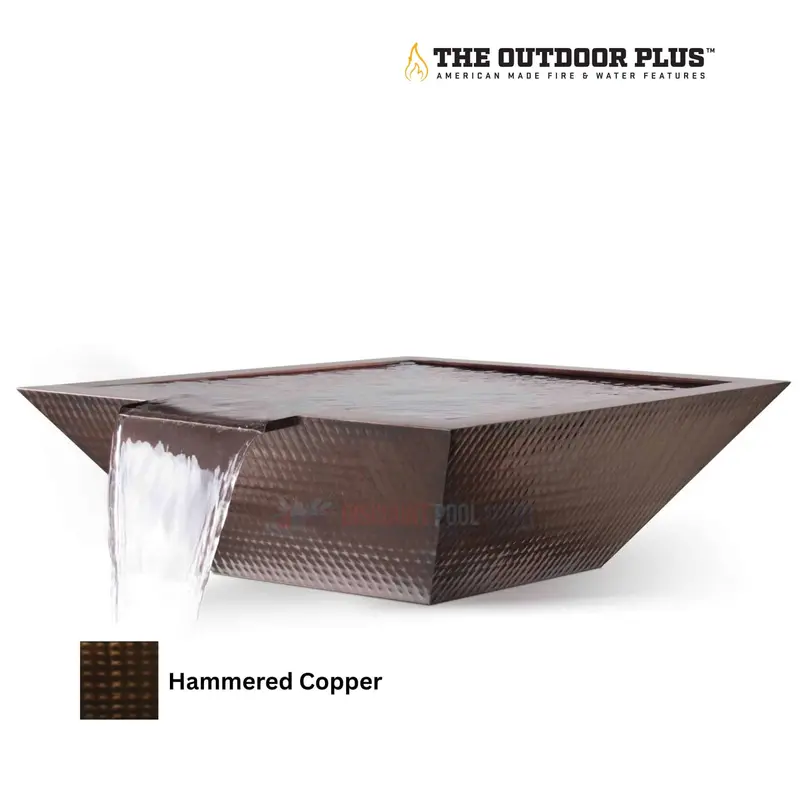 The Outdoor Plus Maya Water-Only Bowl – Hammered Patina Copper 1