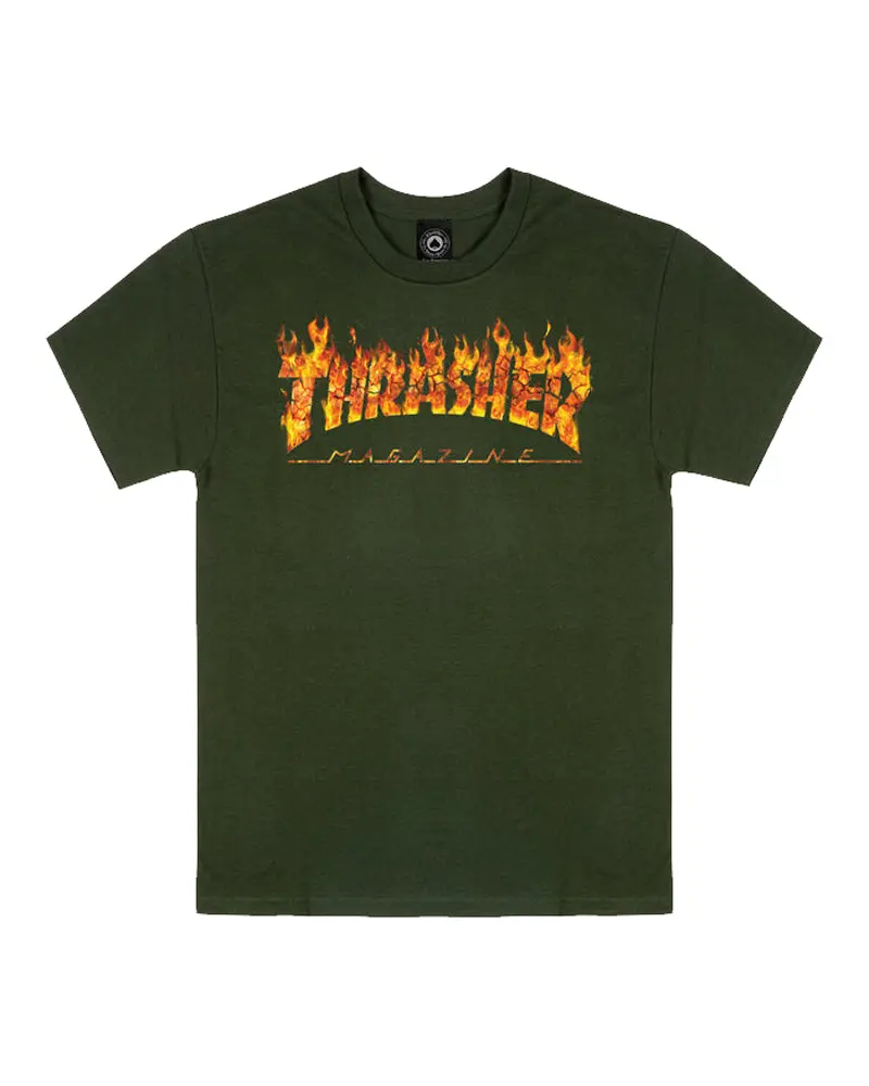 Thrasher Magazine Inferno T-Shirt – Bold Flame Graphic Streetwear Tee 1