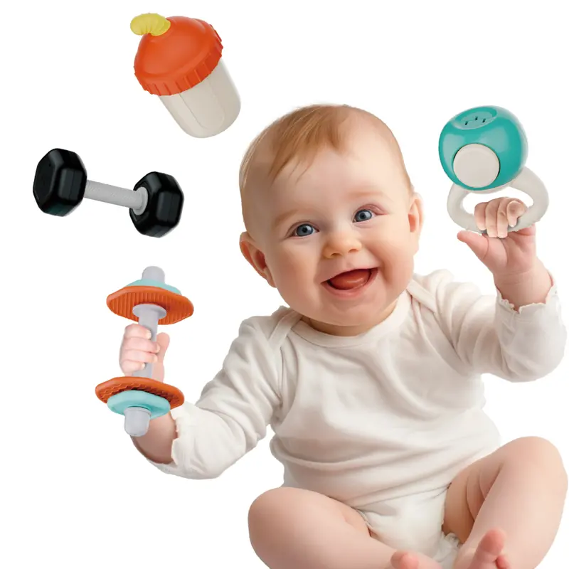 Tiny Wonders Baby Rattle & Teether Set – 4-Piece Gym Collection 1