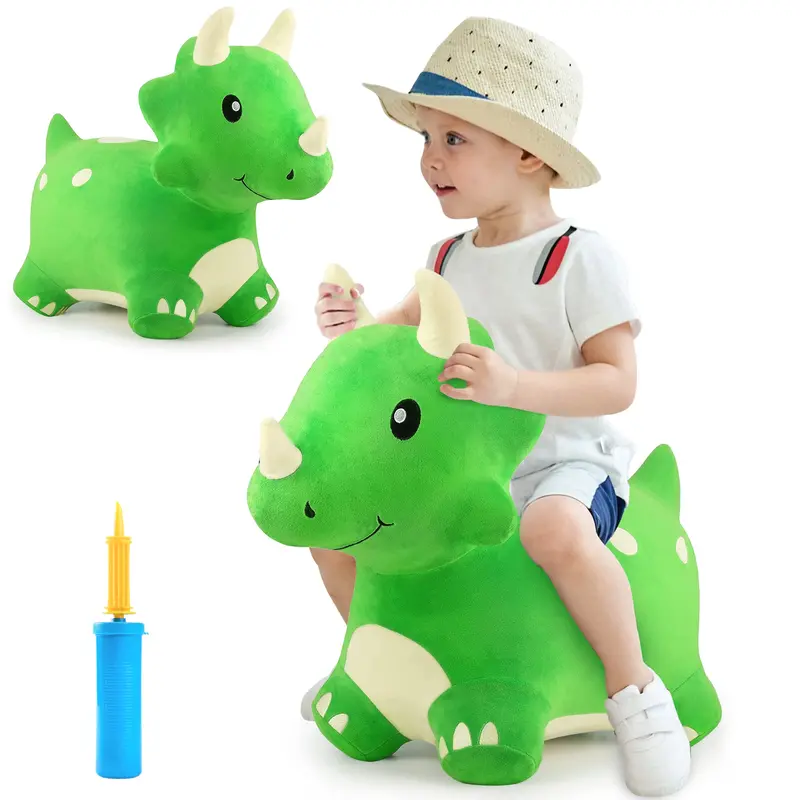 Triceratops Ride-On Hopper Toy For Kids 1