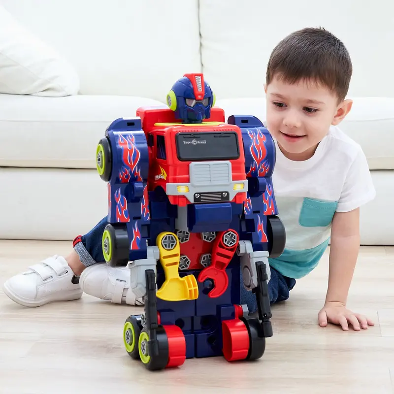 Triple-Mode Transformer Toy – Large Robot Action Figure With Transforming Features 2
