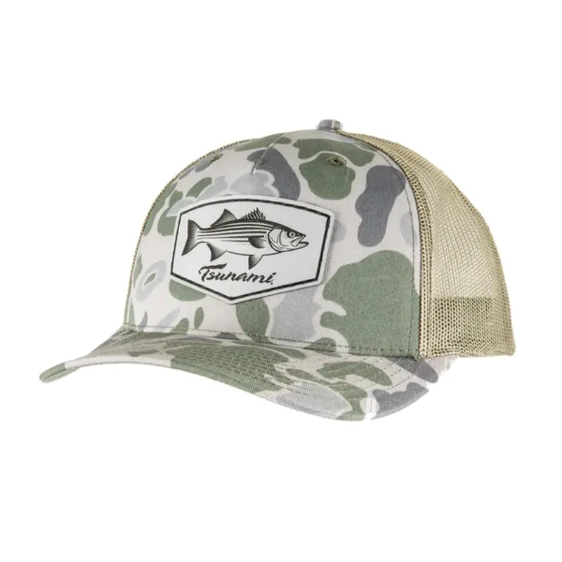 Tsunami Camo Striper Outdoor Trucker Hat 1