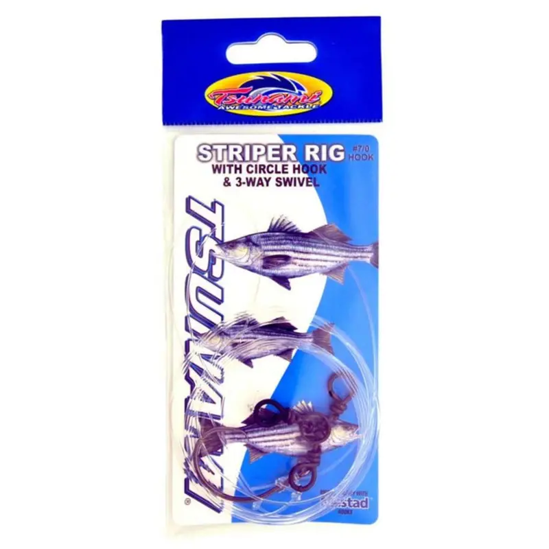 Tsunami Striper Rig With Circle Hook & 3-Way Swivel 1