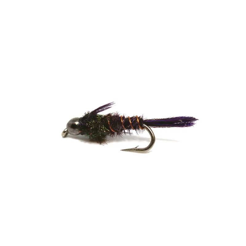 Tungsten-Bead Purple Pheasant Tail Nymph Fly 1