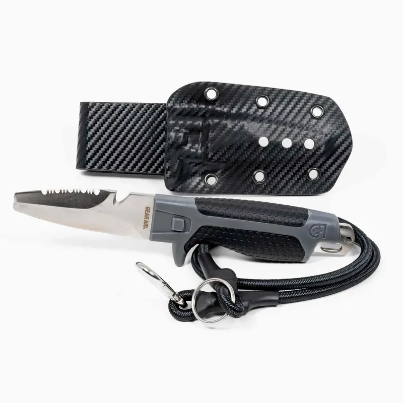 Turtle Cove Rescue Knife With Sheath & Lanyard – Marine-Safe Tool 1