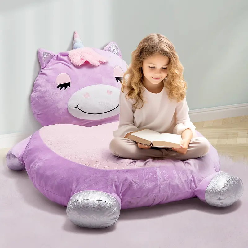 Unicorn Floor Cushion For Kids – Plush Seating & Decorative Nap Pillow 1